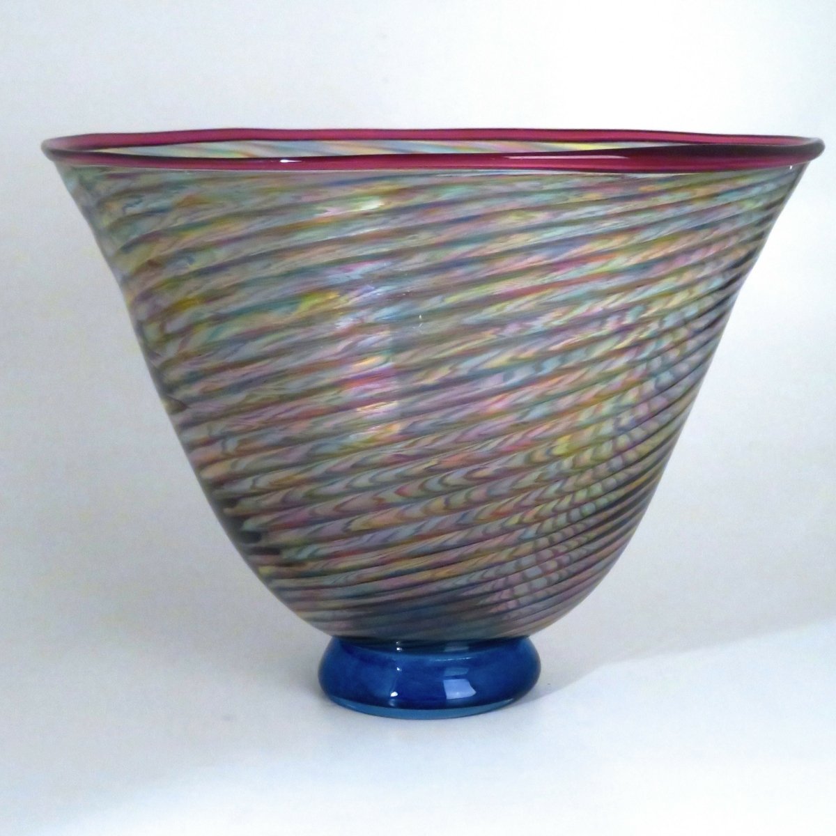 Blown Glass Bowl, Rainbow Series