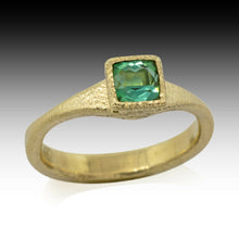  Forged Green Tourmaline Ring in 18k gold - Rona Fisher Jewelry Design