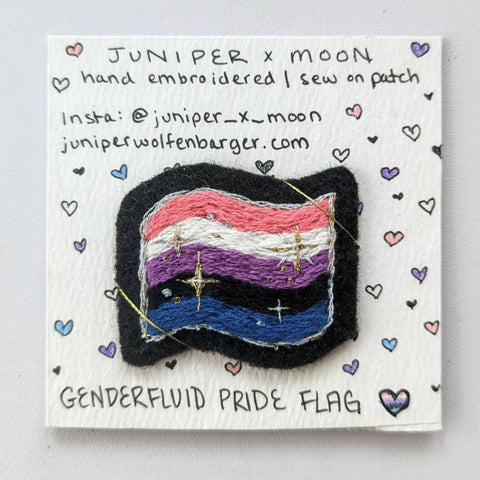 Hand Embroidered Pride Broaches and Patches