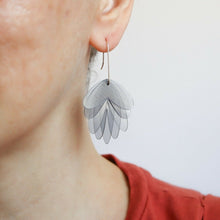  Love bug Earrings - small - grey - made with recycled plastics - Charity Ridpath