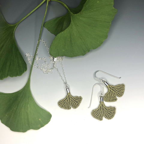 Gingko Earrings & Necklace