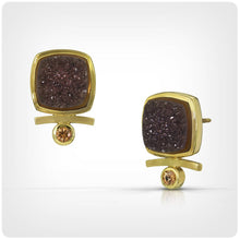  Brown Druzy Post Earrings - Ilene Schwartz Jewelry