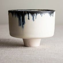  Black and White Footed Vessel - Lisa Fleming Ceramics