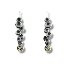  Multipebble Earrings with Pyrite in Slate - Designs by Adrienne