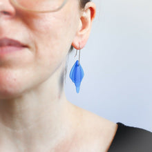  Lacewing Earrings - small - blue - made from recycled plastics - Charity Ridpath