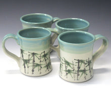  Mug with Hand Painted Bamboo Motif - Peggy Quinn Clay Studio