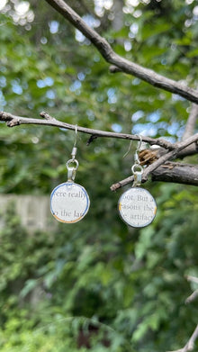  Letter Earrings - Obsidian Pause Wearable Paper Art