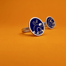  unisex blue Orbit rings - Metal Objects