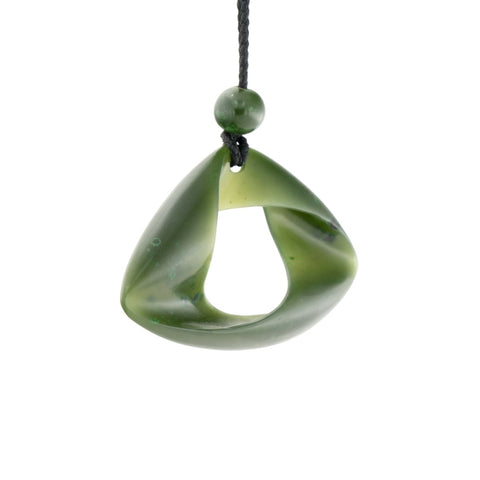 Hand Carved Cassiar BC Jade Möbius Pendant