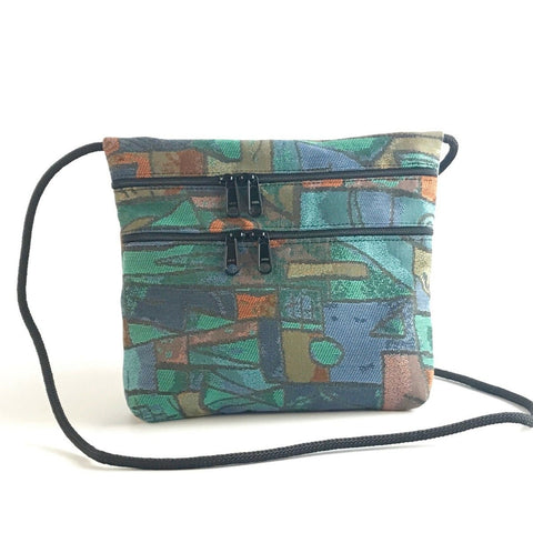 CARLY THREE-ZIPPER CROSS-BODY TRAVEL PURSE