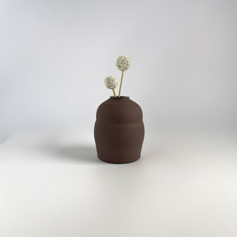 Coffee Clay Bud Vase