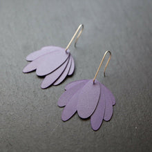  Carpenter Bee Earrings - small - purple - made from recycled plastics - Charity Ridpath