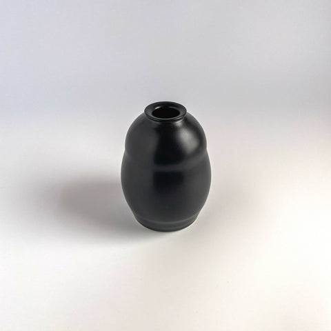 Satin Black Bud Vase