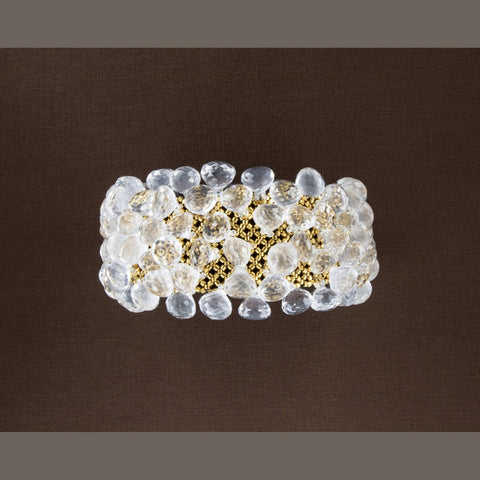 Bead Mesh Bracelets - Various Cut Transparent and Opaque Gemstones