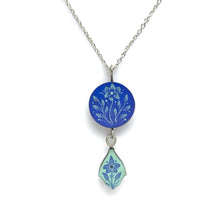  Two Blues Tiny Flower Pendant - Christina Goodman