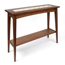  Walnut Asa-no-ha Hall Table with Shelf - M. Jury Woodworks