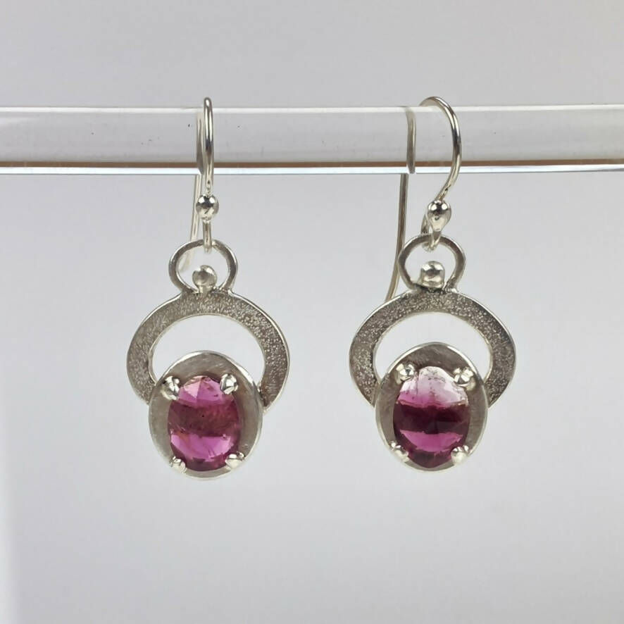 pink tourmaline earrings and pendant