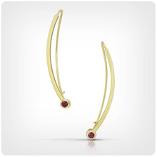  18K Face Framer Earrings with Rubies - Ilene Schwartz Jewelry