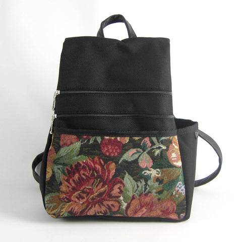 Medium Side Entry Backpack Purse - Fabric