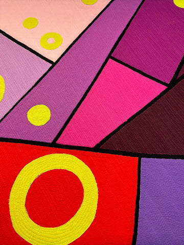 Color Theory III Mounted Art Quilt