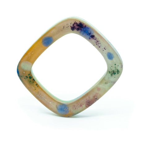 Multicolor Optima Cast Resin Square Bangle