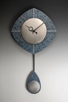  L-Drop Blue & Silver Pendulum Clock - Leonie Lacouette