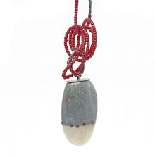  Resin Rock Pendant - red/grey - aKresse Jewelry Design