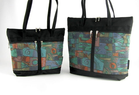 Organizer Tote Bags in Fabric and Nylon