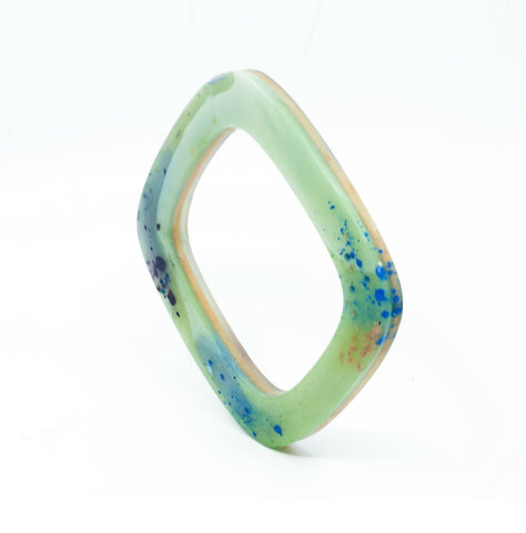 Multicolor Optima Cast Resin Square Bangle