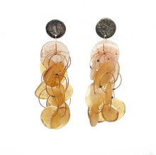  Resin Puddle Earrings - peach/copper - aKresse Jewelry Design