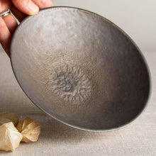  Tall Footed Bowl With Textured Bronze Glaze - Lisa Fleming Ceramics