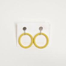  Little dangle earrings - circles - lghtly hmmrd