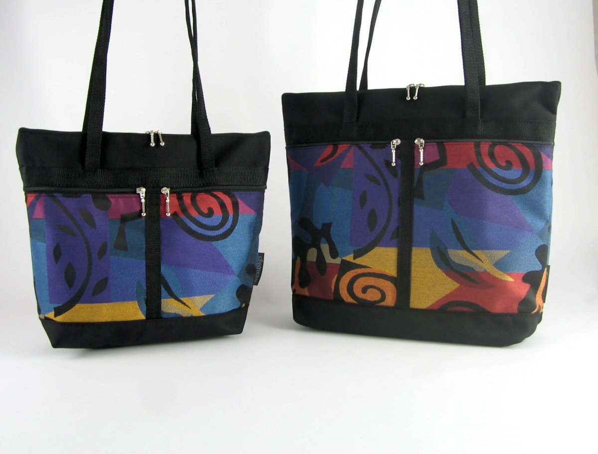 Organizer Tote Bags in Fabric and Nylon