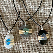  Sea Glass Wrappedrockz Necklace - Betsy Bauer Studio - Wrappedrockz