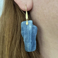  Kyanite Asymmetrical Slice Dancing Earrings | 18k Yellow Gold - Original Eve Designs