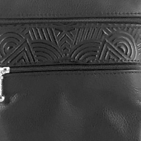 Leather 3 Zipper Travel Purse