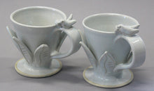  Bird and Branch Tea Cups with Leaves. price per cup. - Peggy Quinn Clay Studio