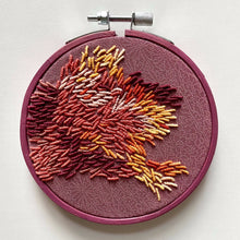  "Phoenix" Embroidered Textile Art - Heather Kerley Art