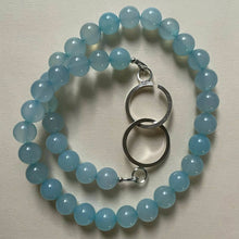  Chalcedony necklace with silver C clasp