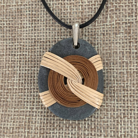 Coil Wrappedrockz Pendant Necklace