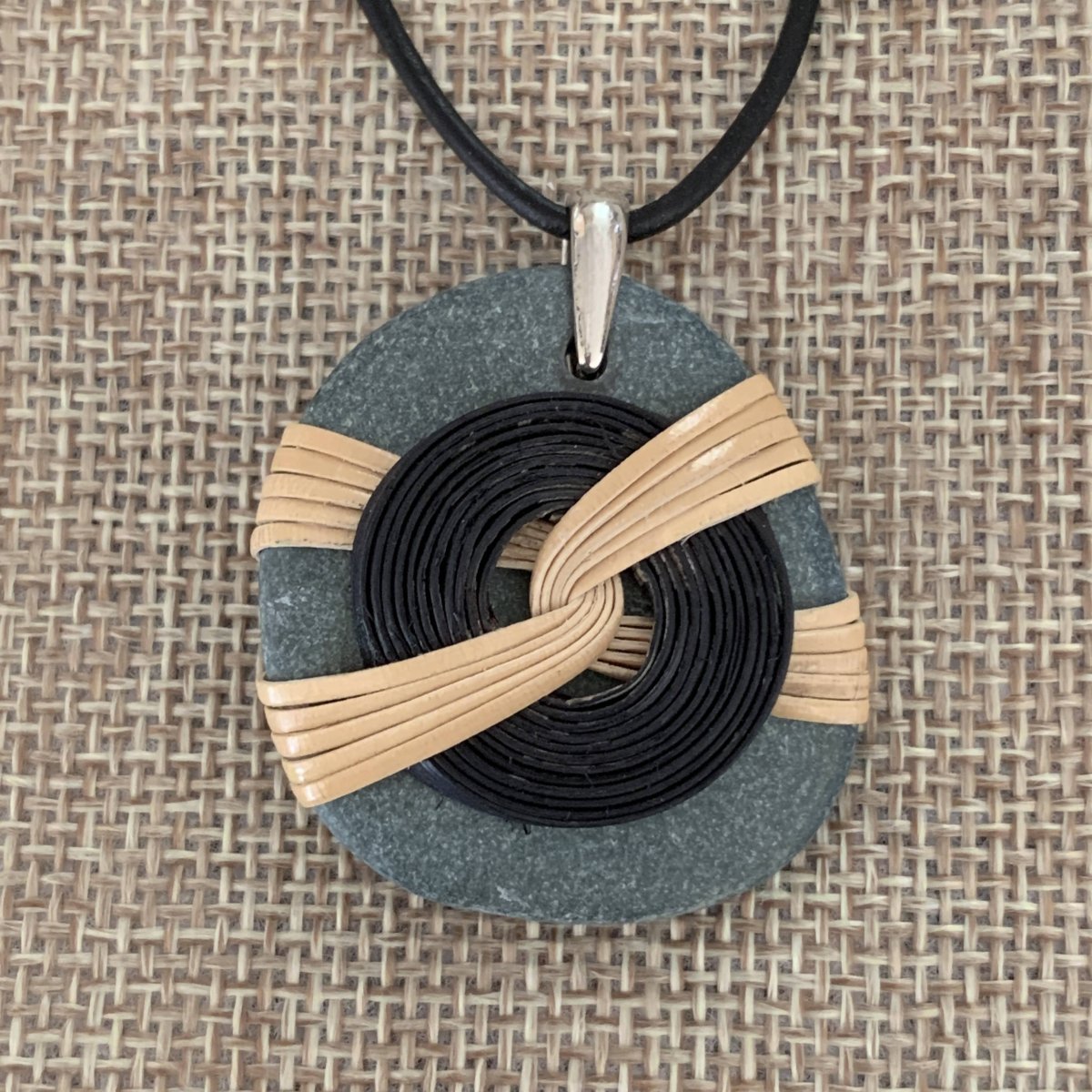 Coil Wrappedrockz Pendant Necklace