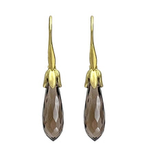  Smoky Quartz Briolette Bud Drops in 18k - Original Eve Designs