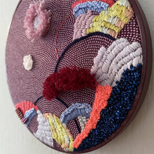  "Double Moonscape" Embroidery Hoop - Heather Kerley Art