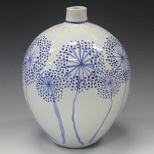  Large Dandelion motif bottle vase. - Peggy Quinn Clay Studio