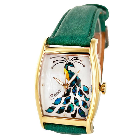 Peacock Watch - Rectangular