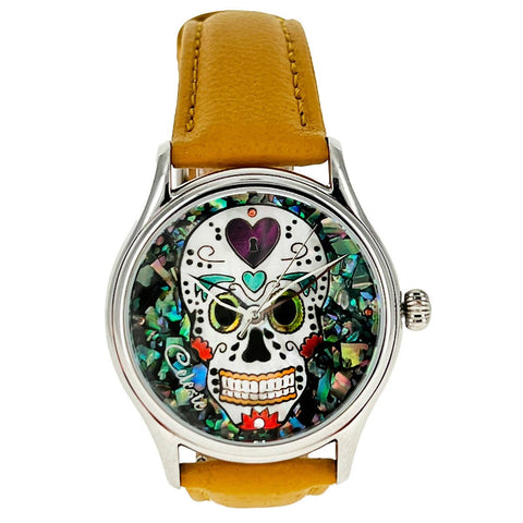 Sugar Skull - Dia de Los Muertos Timepiece - 38mm