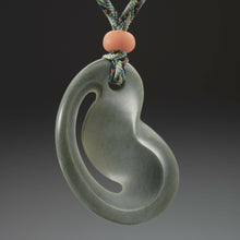  "Olive Warped Space" Jade Necklace - Taking Form Jade Studio