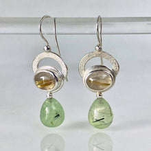  Rutillated quartz and prehnite earrings - Susan Panciera Jewelry Studio