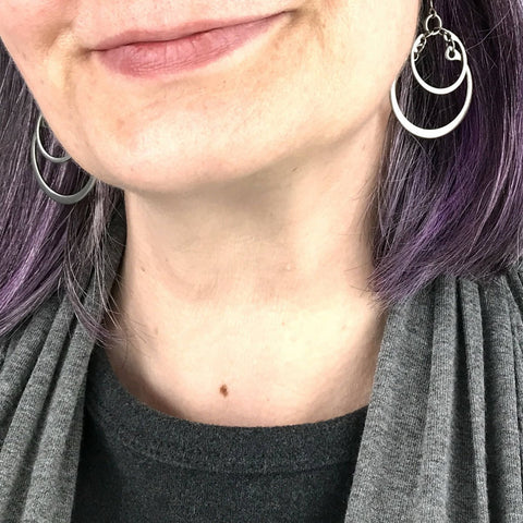 Overlapping Graduated Earrings