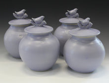  Lavender Matte Bird and Branch Jars. price per jar. - Peggy Quinn Clay Studio